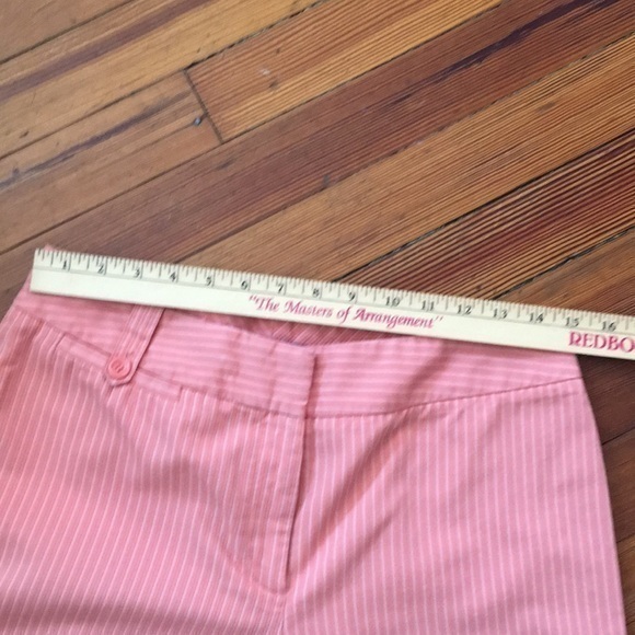 Ann Taylor Peach pin striped culottes with cuffs - Picture 8 of 10